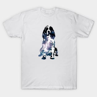 Springer Spaniel Dog Minimal Stencil Art T-Shirt